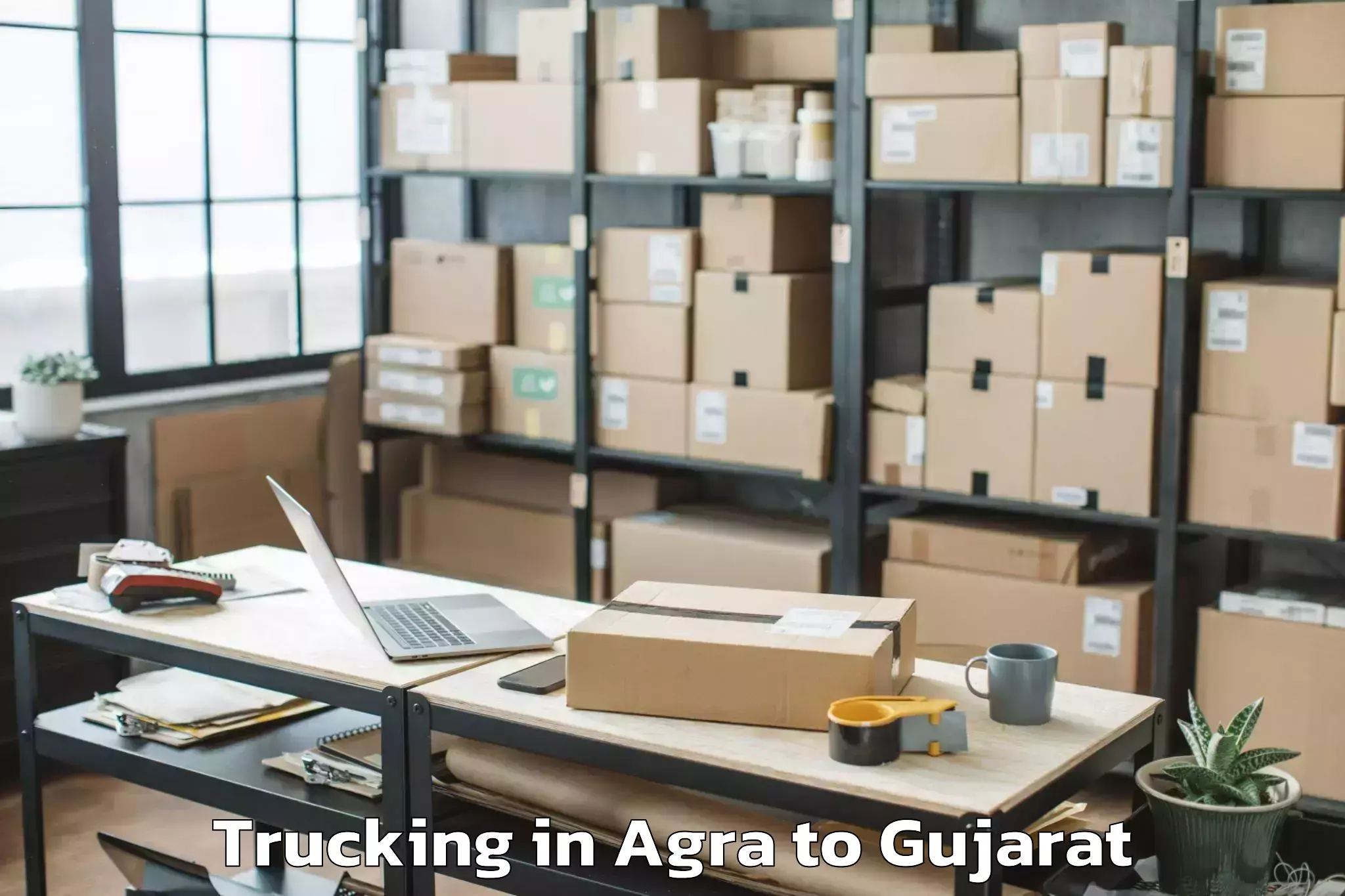 Book Agra to Rajpipla Trucking Online